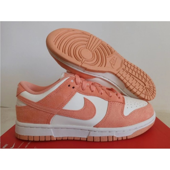 Nike Dunk Low Soft Pearl Pink-Apricot Agate-White Womens Sizes (HJ7673-003] - Picture 4 of 7